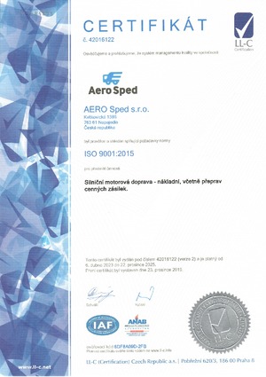 ISO 9001:2015 (CZ, EN)